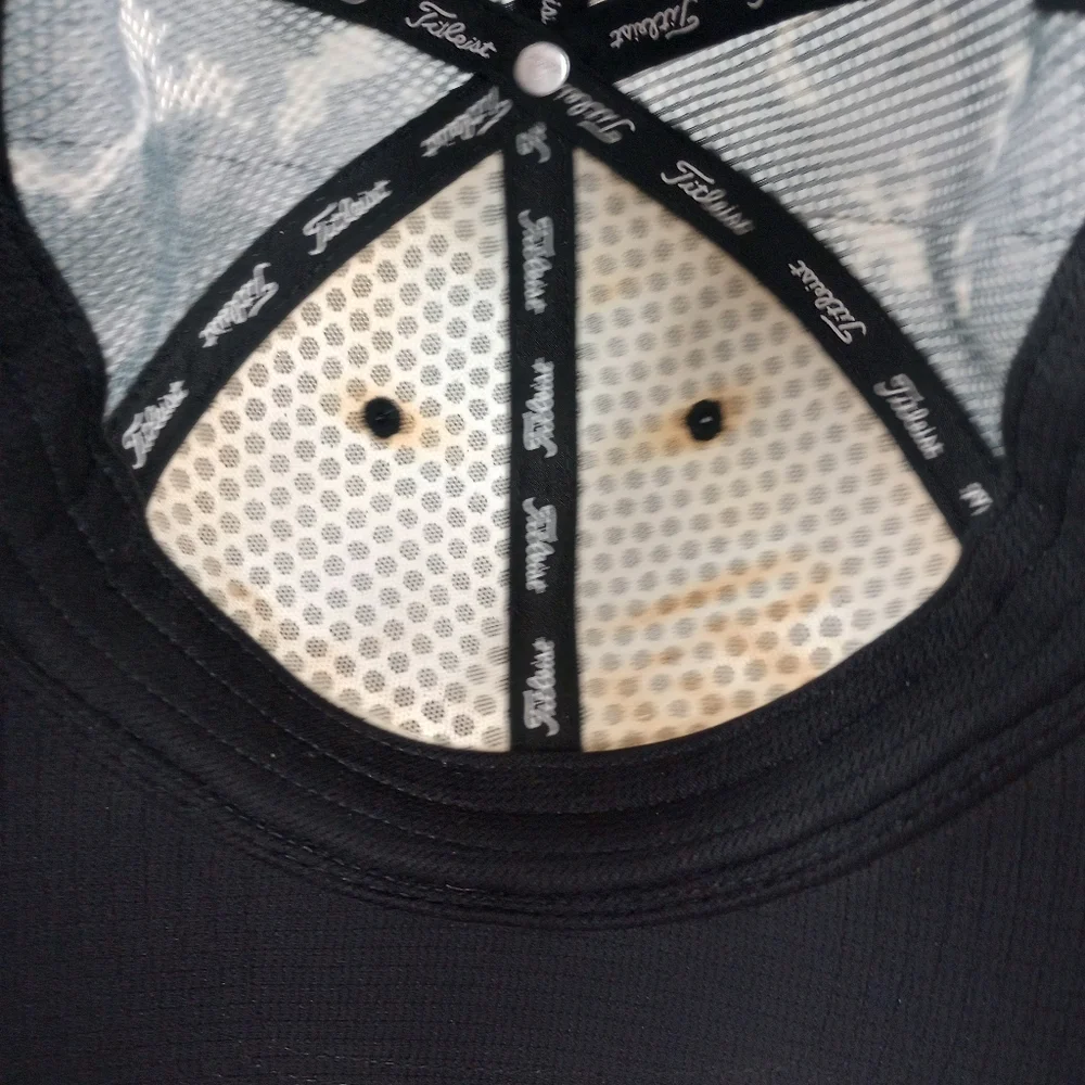 Titleist Pro V1 Footjoy Logo Mesh Black Snapback Hat Cap Men's One Size Fits Mos - Picture 8 of 10